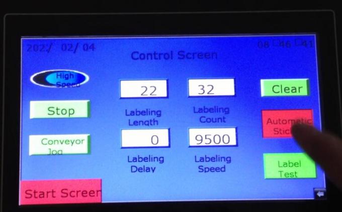 Равне вреће величине 1000 мм × 450 мм Аутоматски апликатор налепница са равном површином за горњу страну