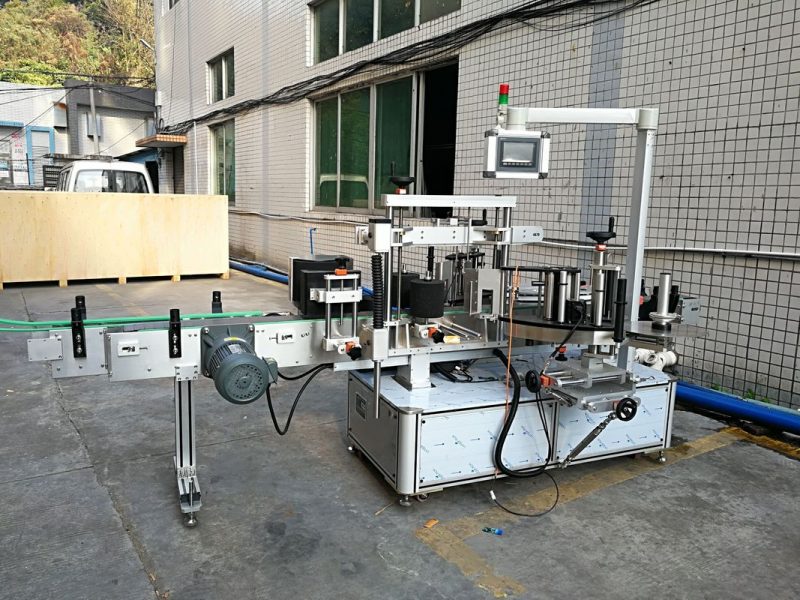 Кина машина за налепнице налепница са предње и задње стране за добављача овалних и правоугаоних боца